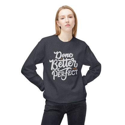 Motivational Fleece Sweatshirt: Cozy Crewneck, Perfect for Self-Care Days, Gift for Friends, Inspirational Quotes, Peer Encouragement