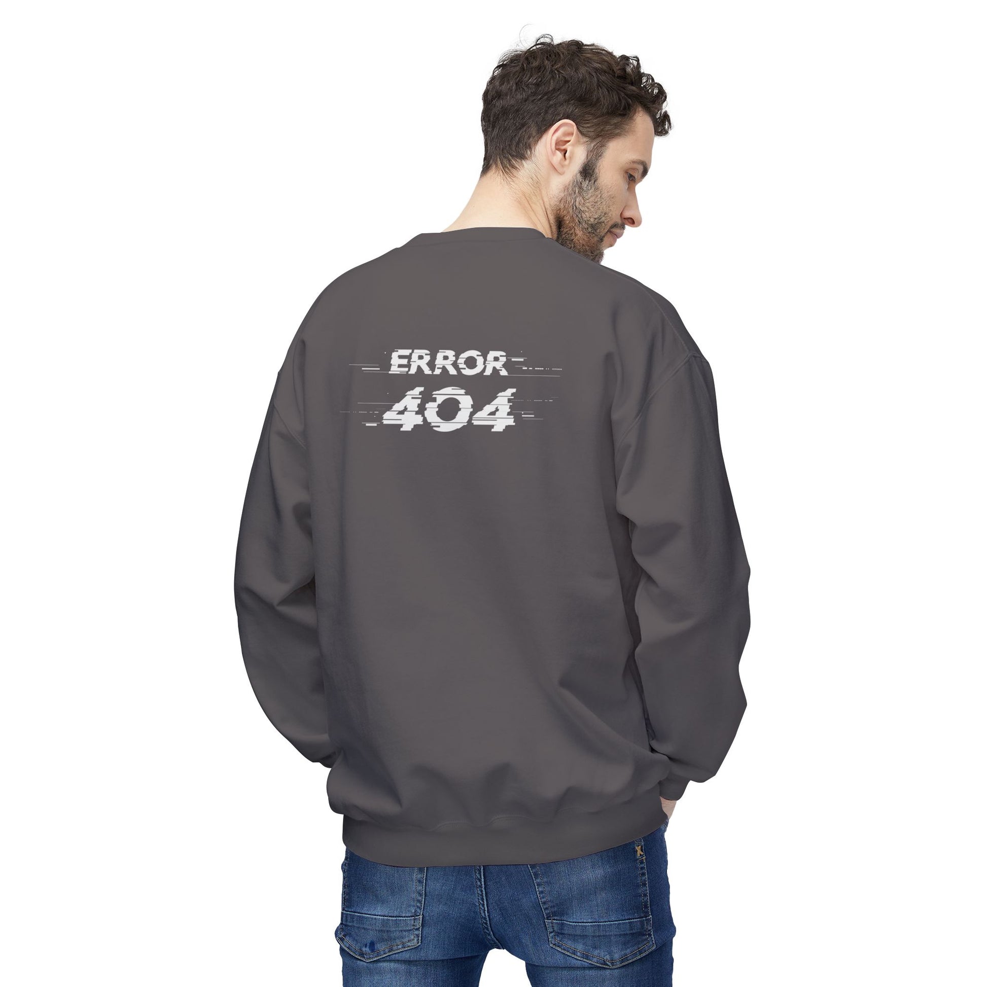 Error 404 Crewneck Sweatshirt, Funny Gift for Tech Lovers, Unisex Fleece Sweater, Casual Outfit, Geeky Humor Clothing