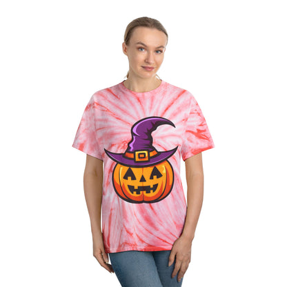 Whimsical Tie-Dye Tee, Bright Pumpkin Shirt, Halloween Apparel, Festive Clothing, Party Outfit, Gift for Fall Celebrations - Cozy Kawaii LLC