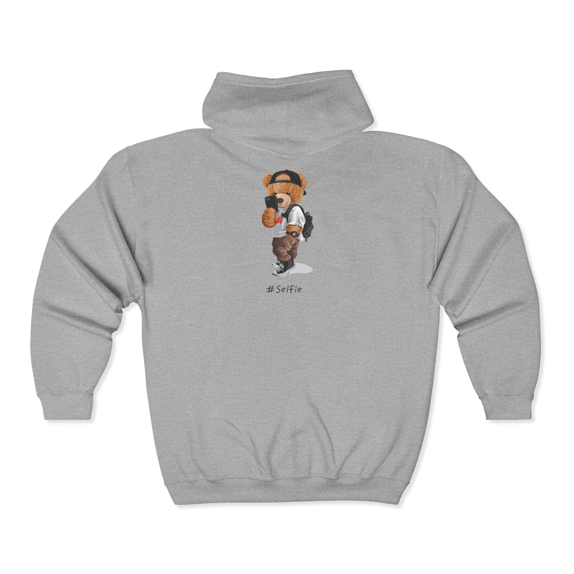 Teddy Bear Selfie Zip Hoodie