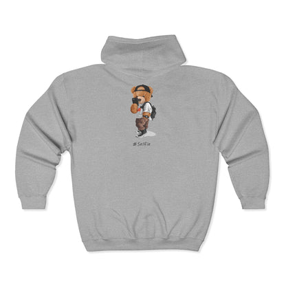 Teddy Bear Selfie Zip Hoodie