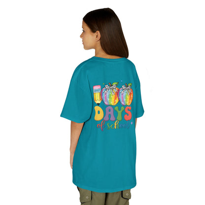 Colorful 100 Days of School Kids Tee, Fun T-Shirt, Back to School, Teacher Gift, Rainbow Design, Kid's Clothing