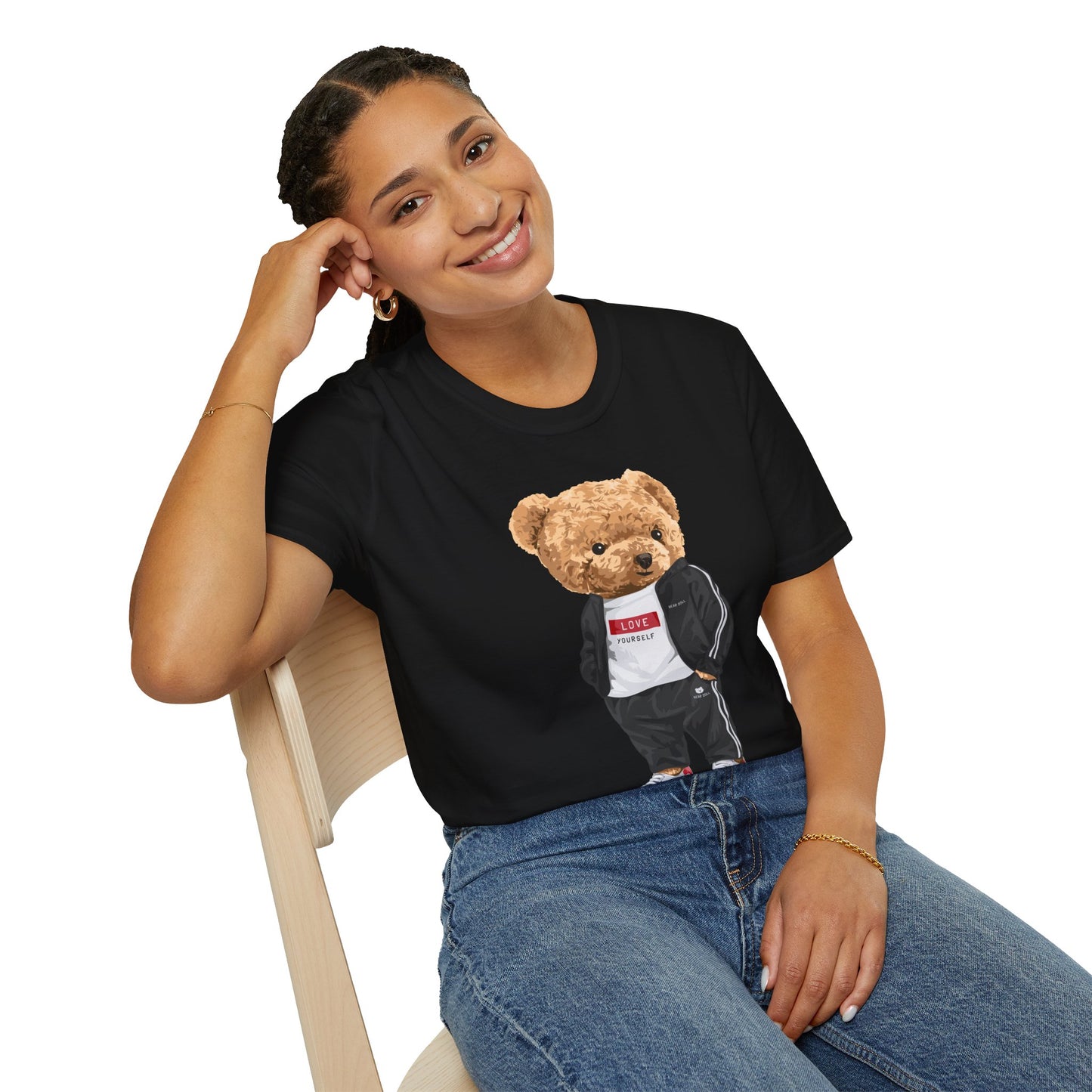 Casual Graphic Tee: Trendy Bear Design, Fun Unisex T-Shirt, Perfect for Gifts, Casual Wear, Everyday Style