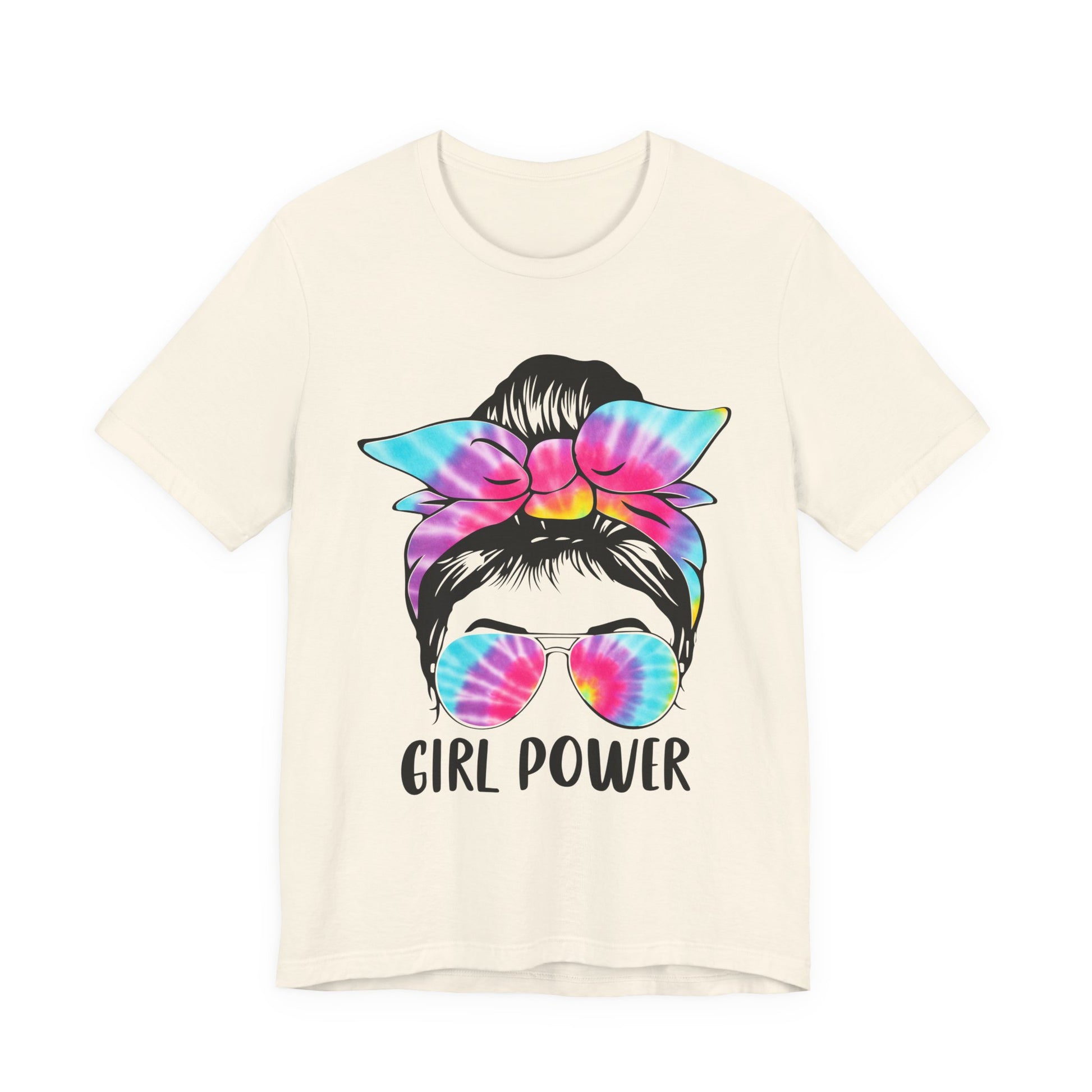 Girl Power Tie-Dye Tee, Unisex Short Sleeve Shirt, Feminist Apparel, Gift for Her, Casual Everyday Wear, Birthday Present