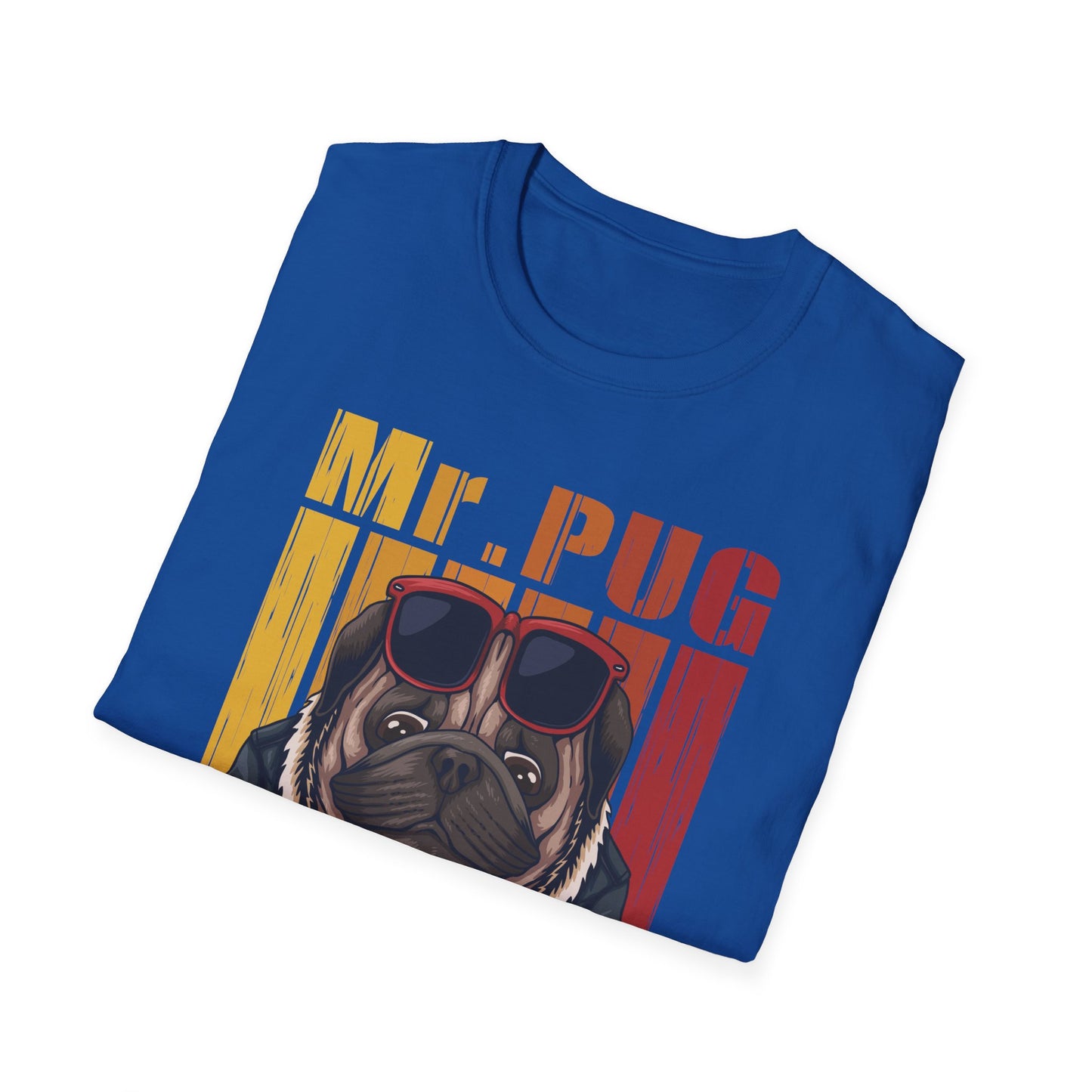 Pug Graphic T-Shirt for Dog Lovers, Unisex Softstyle Tee, Funny Pet Shirt, Gift for Dog Owners, Casual Wear, Birthday Gift