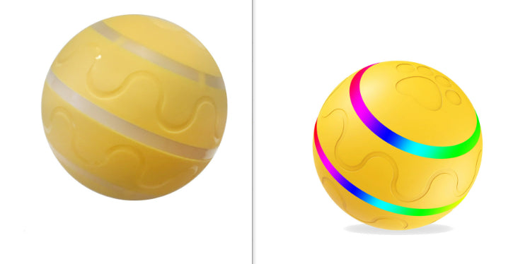 Pet New Cat Wicked Ball Toy Intelligent Ball USB Cat Toys Self Rotating Ball Automatic Rotation Ball Yellow Set