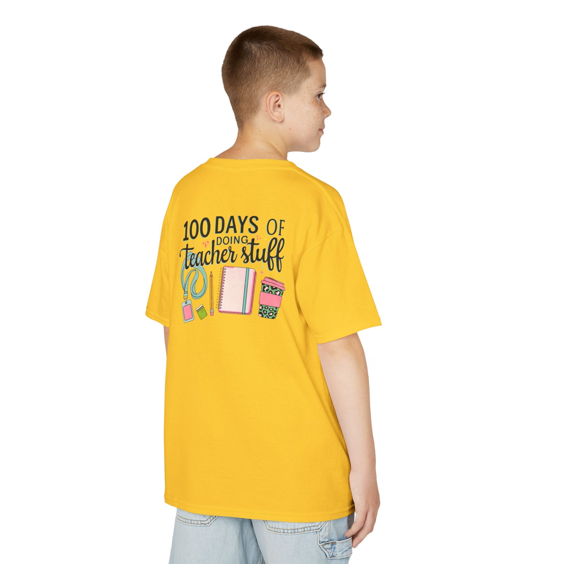 Teacher Appreciation Kids Tee, 100 Days of Teacher Stuff Shirt, School Spirit Tee, Gift for Future Educators, Kids' Classroom Apparel