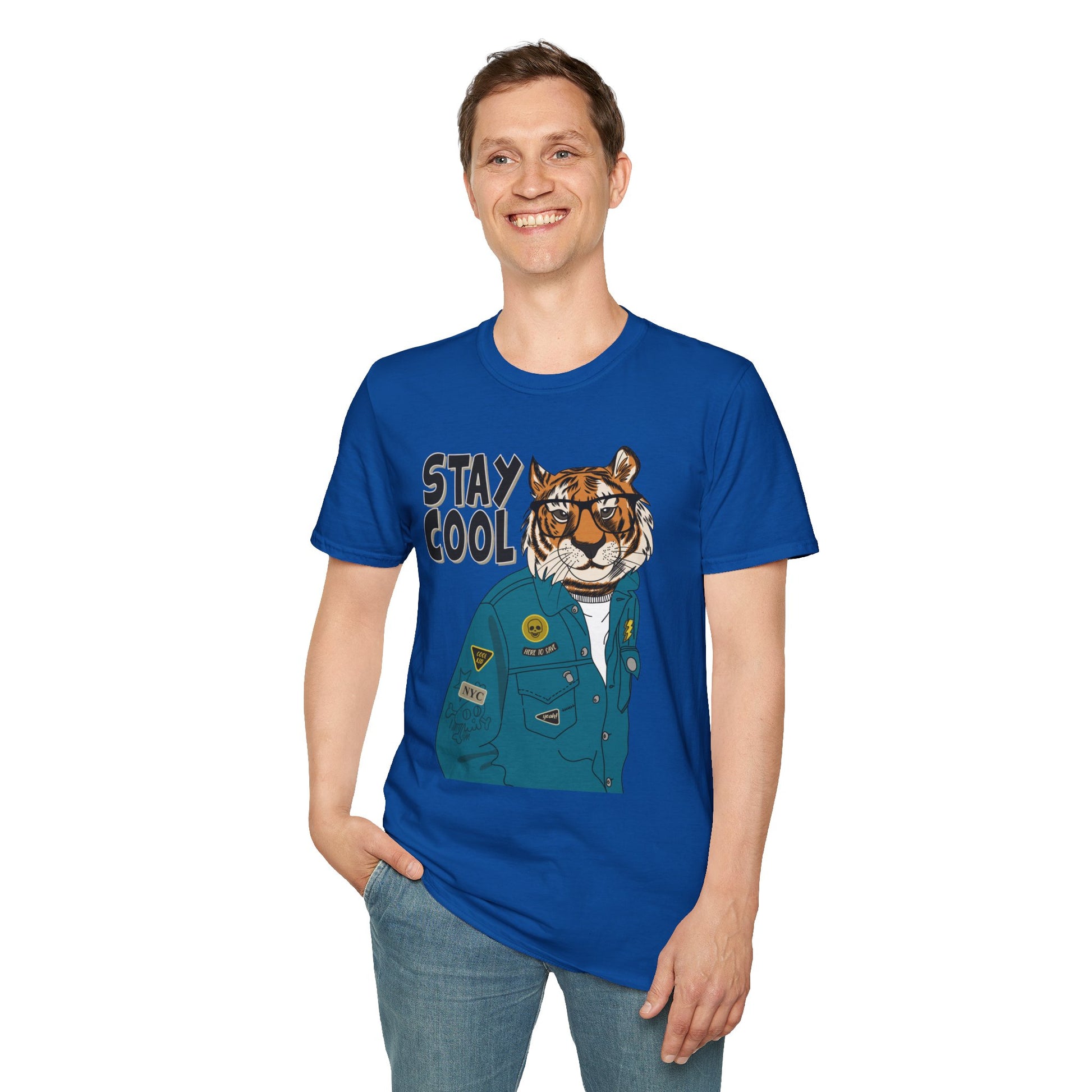 Cool Tiger Graphic T-Shirt | Stay Cool Tee, Unisex Sizes, Casual Wear, Gift for Animal Lovers, Everyday Style