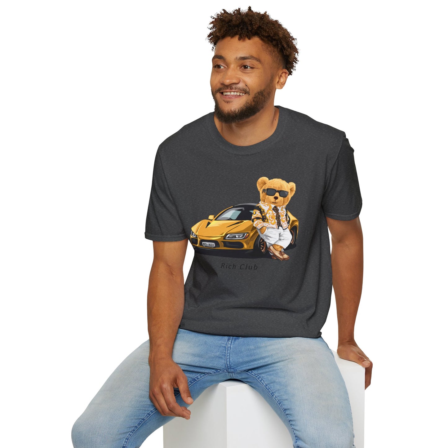 Luxury Lifestyle Bear T-Shirt, Vintage Car Tee, Unisex Graphic Shirt, Cool Fashion Apparel, Gift for Car Enthusiasts