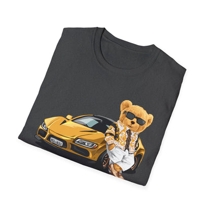 Luxury Lifestyle Bear T-Shirt, Vintage Car Tee, Unisex Graphic Shirt, Cool Fashion Apparel, Gift for Car Enthusiasts