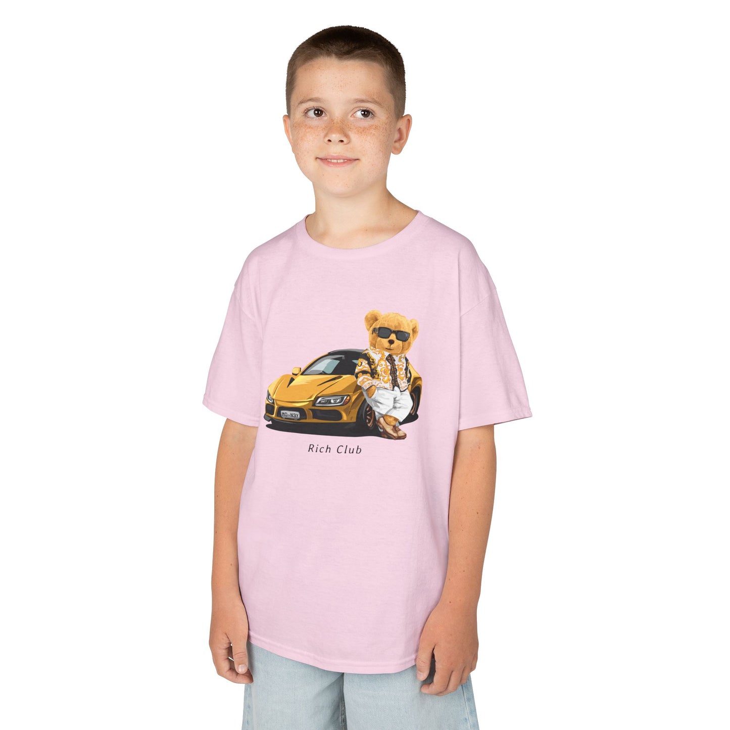 Cool Cartoon Bear Kids Tee, Fun Gift for Birthdays, Car Lovers T-Shirt, Playful Kid's Clothing, Perfect for Casual Days, Summer Fun