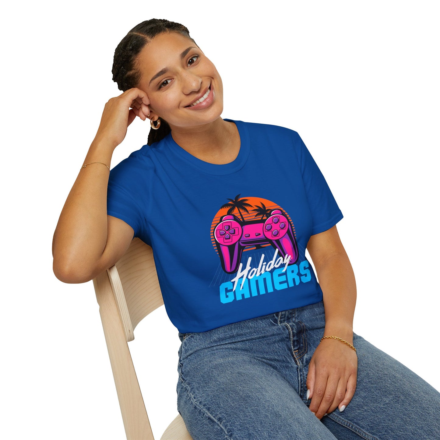 Retro Gamer T-Shirt, Gaming Gift, Unisex Softstyle Tee, Video Game Shirt, Holiday Gamers Apparel, Fun Casual Wear