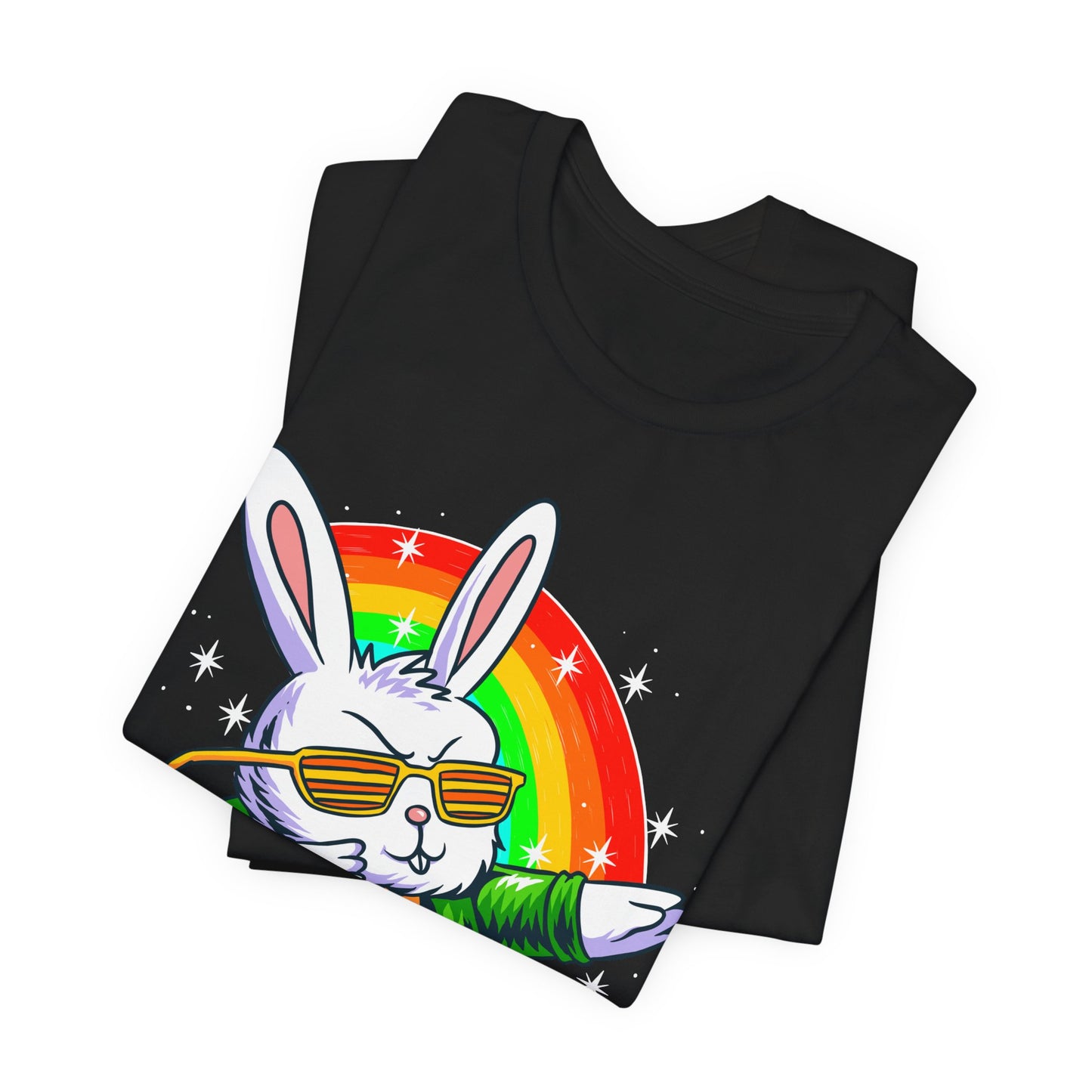 Cool Bunny Vibes Unisex Tee - Retro Rabbit Graphic T-Shirt, Fun Gift, Summer Wear, Festival Top, Animal Lover Apparel