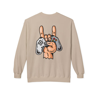 Gamer Fleece Crewneck Sweatshirt, Unisex Sweatshirt for Gamers, Gaming Apparel, Perfect Gift for Birthdays, Geek Culture, Casual Wear