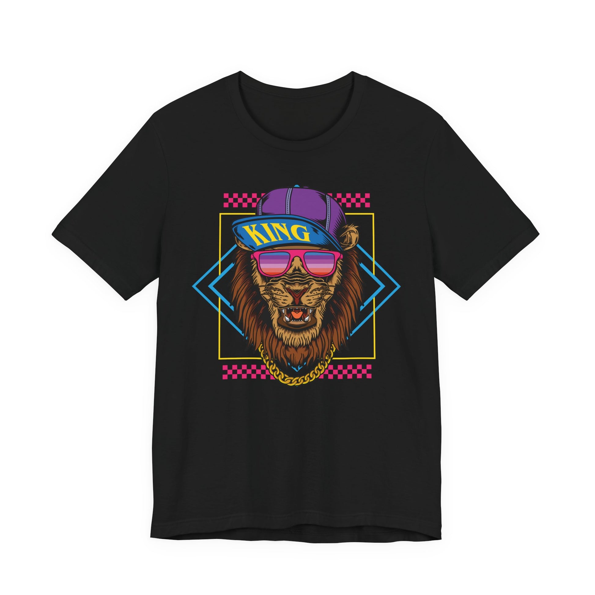 King Lion Graphic Tee, Funky T-Shirt, Hip Hop Style Shirt, Unisex Streetwear, Cool Gift for Him/Her, Casual Vibes, Summer Fashion