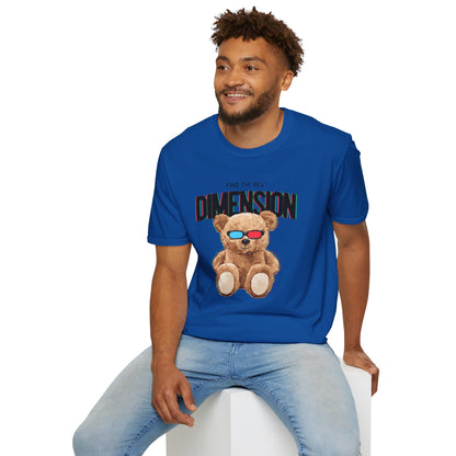 3D Teddy Bear Graphic Unisex Softstyle T-Shirt | Fun Casual Wear, Gift for Teens, Cute Outfit for Movie Night, Gift for Birthdays