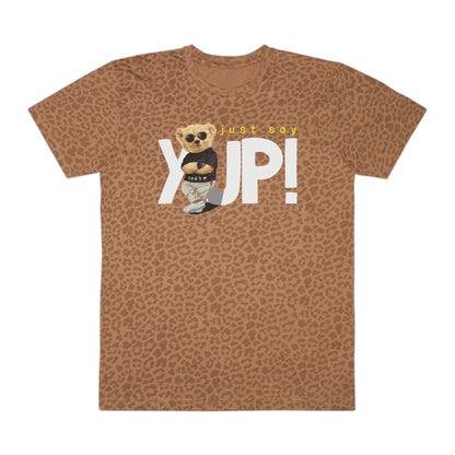 Men's Graphic Tee with Funny Bear Design, Cute Animal Shirt, Casual Wear, Gift for Him, Birthday Gift Idea, Fun Statement Tee Brown Leopard