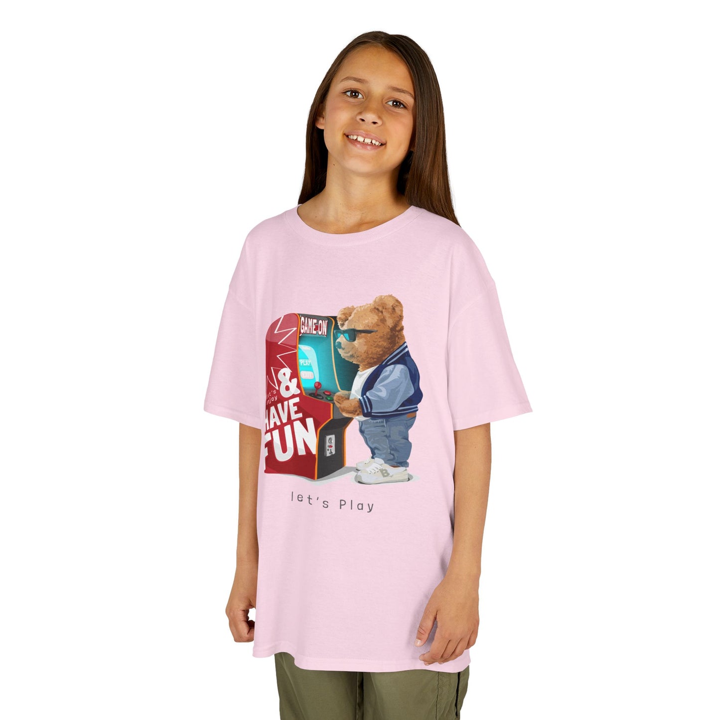 Cute Bear Gaming Kids Tee, Perfect for Fun Playtime, Birthday Gift, Casual Wear, Gift for Kids, Fun Kid’s Fashion