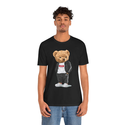 Streetwear Bear Graphic Tee, Casual Unisex T-Shirt, Fun Fashion for Teens, Gift for Birthday, Cool Outfit for Casual Days