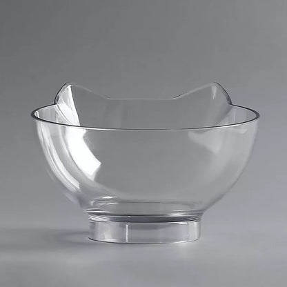 Cat Double Bowl Cat Food Bowl Protects Cervical Vertebra Single transparent bowl