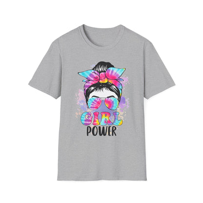 Colorful Girl Power T-Shirt | Cute Graphic Tee, Summer Fashion, Gift for Friends, Feminism Apparel, Casual Outfit Sport Grey