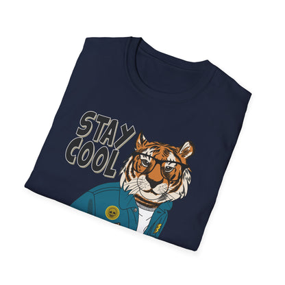 Cool Tiger Graphic T-Shirt | Stay Cool Tee, Unisex Sizes, Casual Wear, Gift for Animal Lovers, Everyday Style