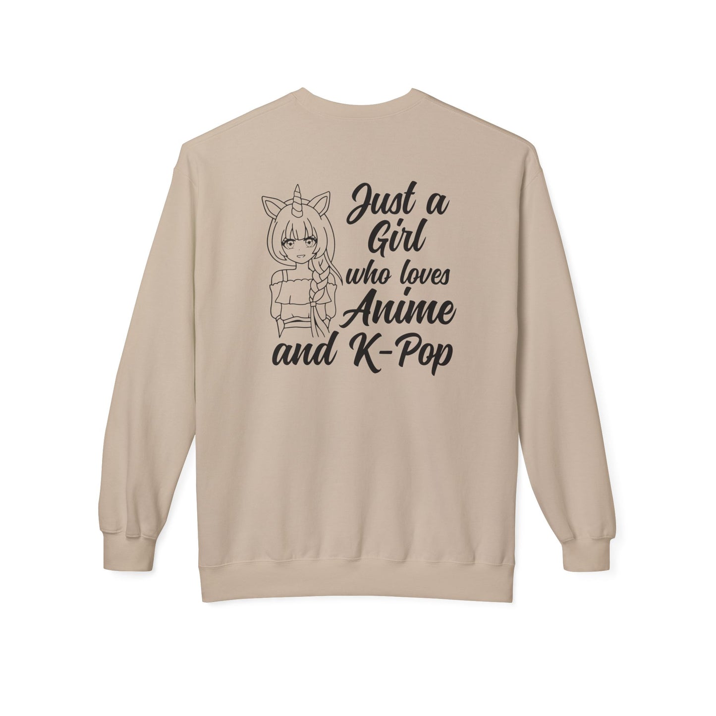 Anime & K-Pop Crewneck Sweatshirt, Cozy Gift for Fans, Cute Fashion for Anime Lovers, Perfect for Casual Outfits, Birthday & Holiday Gift