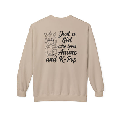 Anime & K-Pop Crewneck Sweatshirt, Cozy Gift for Fans, Cute Fashion for Anime Lovers, Perfect for Casual Outfits, Birthday & Holiday Gift