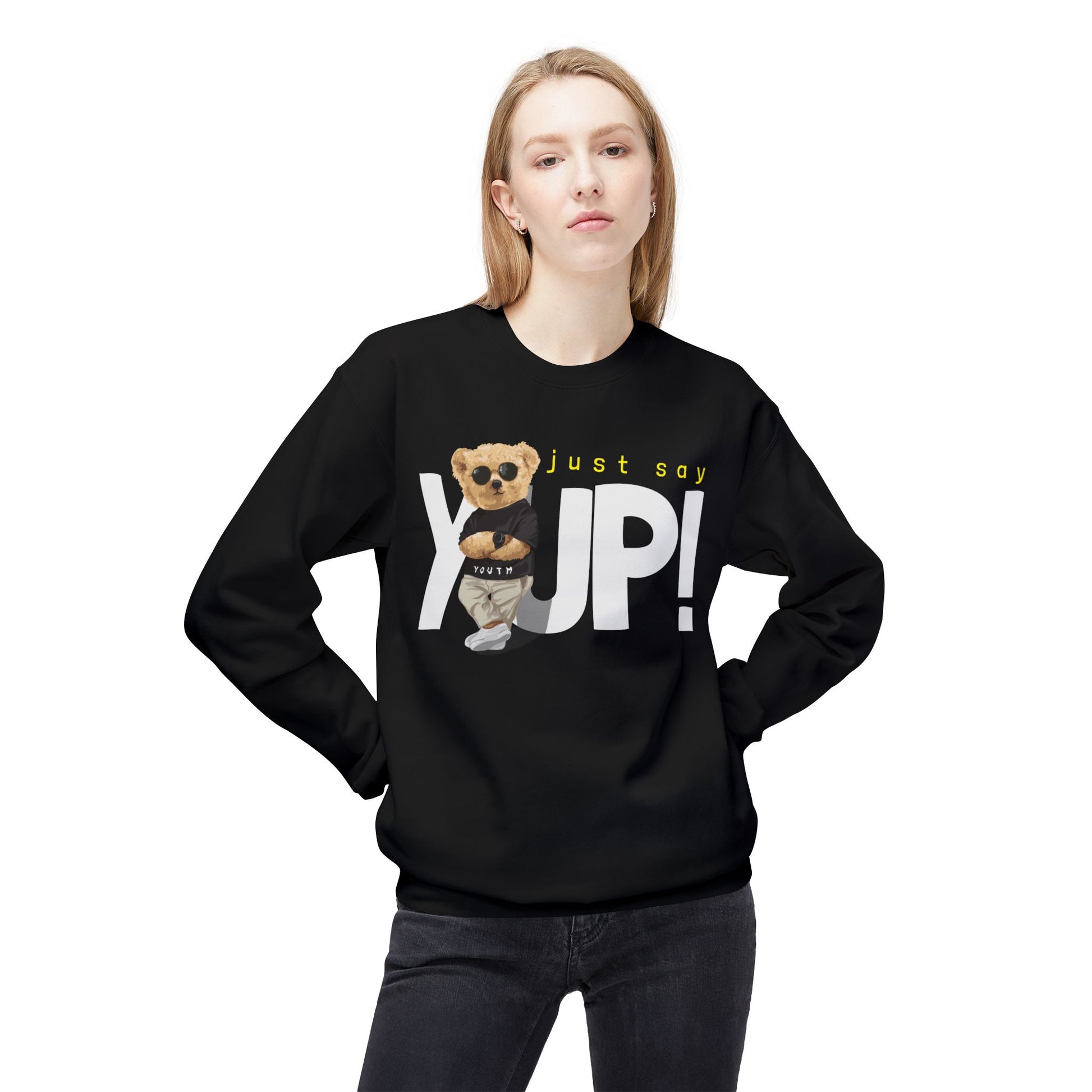 Cute Animal Graphic Fleece Sweatshirt, Cozy Crewneck for Animal Lovers, Perfect Gift for Birthdays, Holidays, Casual Wear