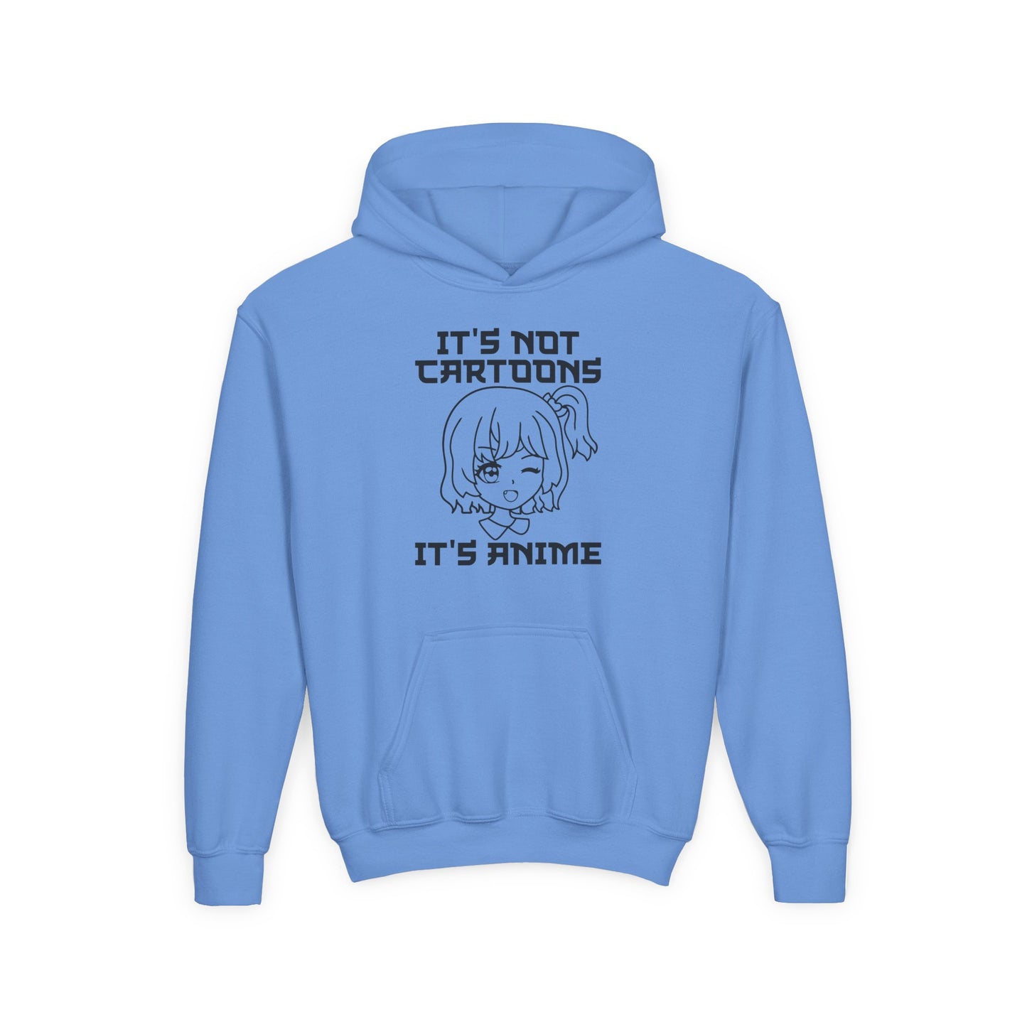 Anime Lover's Youth Hoodie - Anime Gift, Cartoon Humor, Youth Sweatshirt, Casual Wear, Gift for Fans Carolina Blue