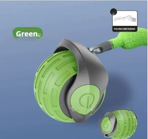 New Interactive Cat Toys Ball Auto Electric Rolling Ball Toys For Cat Kitty Pets Smart Automatic Teaser USB Rechargeable Cat Toy Pet Products Emerald Green