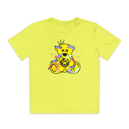 Youth Graphic Tee, Fun Casual Wear, Unique Kids T-Shirt, Sporty Style, Birthday Gift, Playdate Outfit Neon Yellow