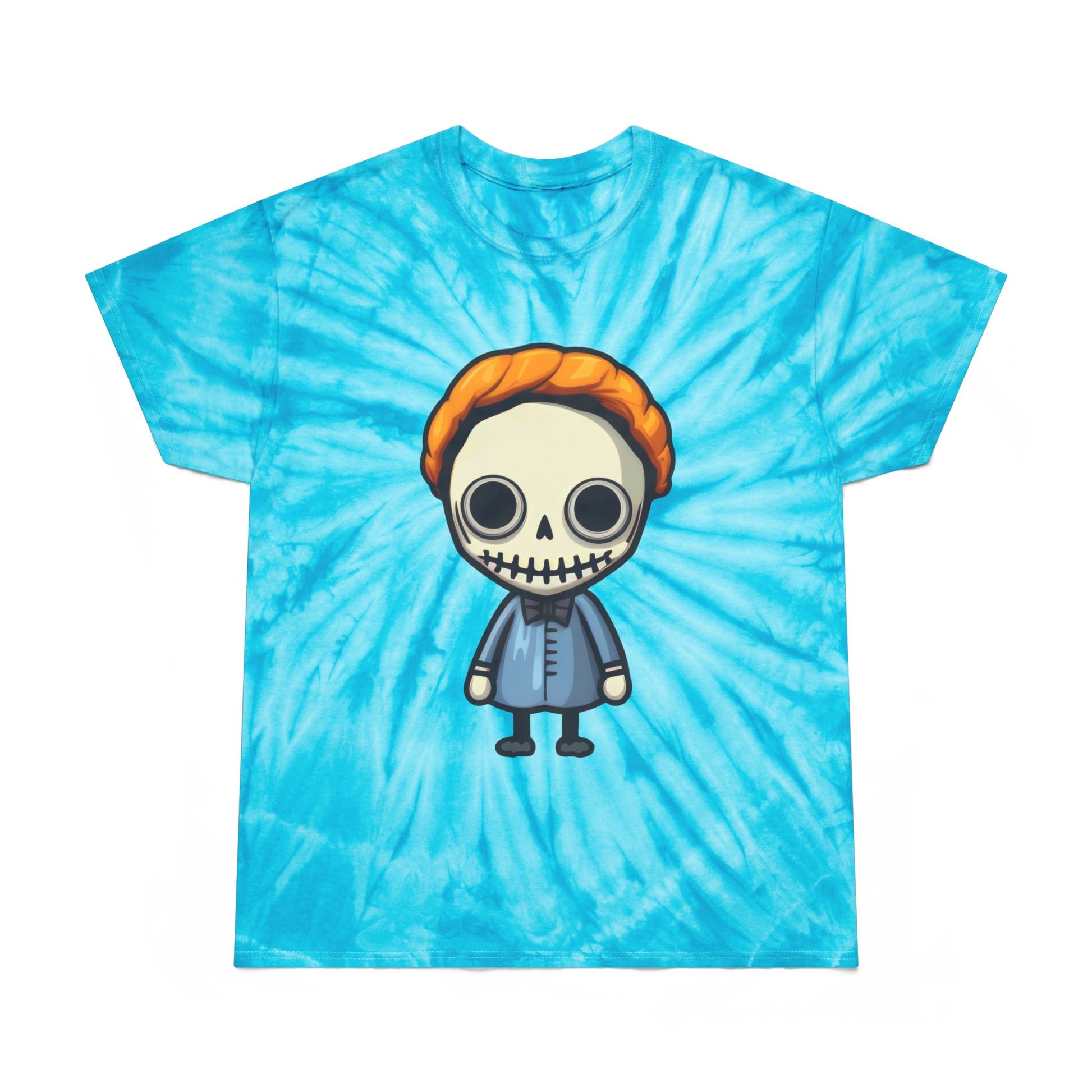 Tie-Dye Graphic Tee, Fun Skeleton Design, Casual Summer Shirt, Retro Festival Apparel, Vibrant Gift for Kids - Cozy Kawaii LLC