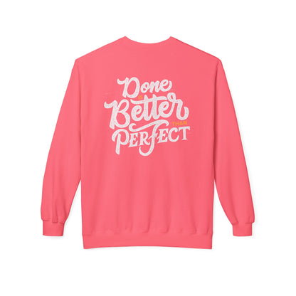 Motivational Fleece Sweatshirt: Cozy Crewneck, Perfect for Self-Care Days, Gift for Friends, Inspirational Quotes, Peer Encouragement