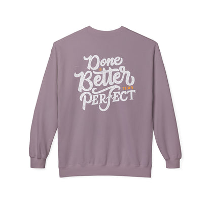 Motivational Fleece Sweatshirt: Cozy Crewneck, Perfect for Self-Care Days, Gift for Friends, Inspirational Quotes, Peer Encouragement