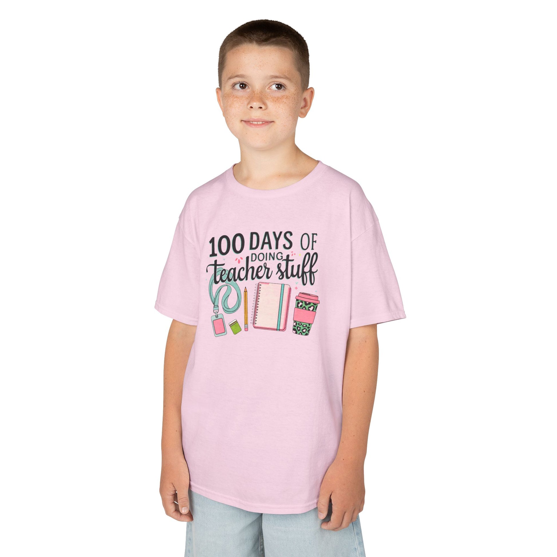 Teacher Appreciation Kids Tee, 100 Days of Teacher Stuff Shirt, School Spirit Tee, Gift for Future Educators, Kids' Classroom Apparel