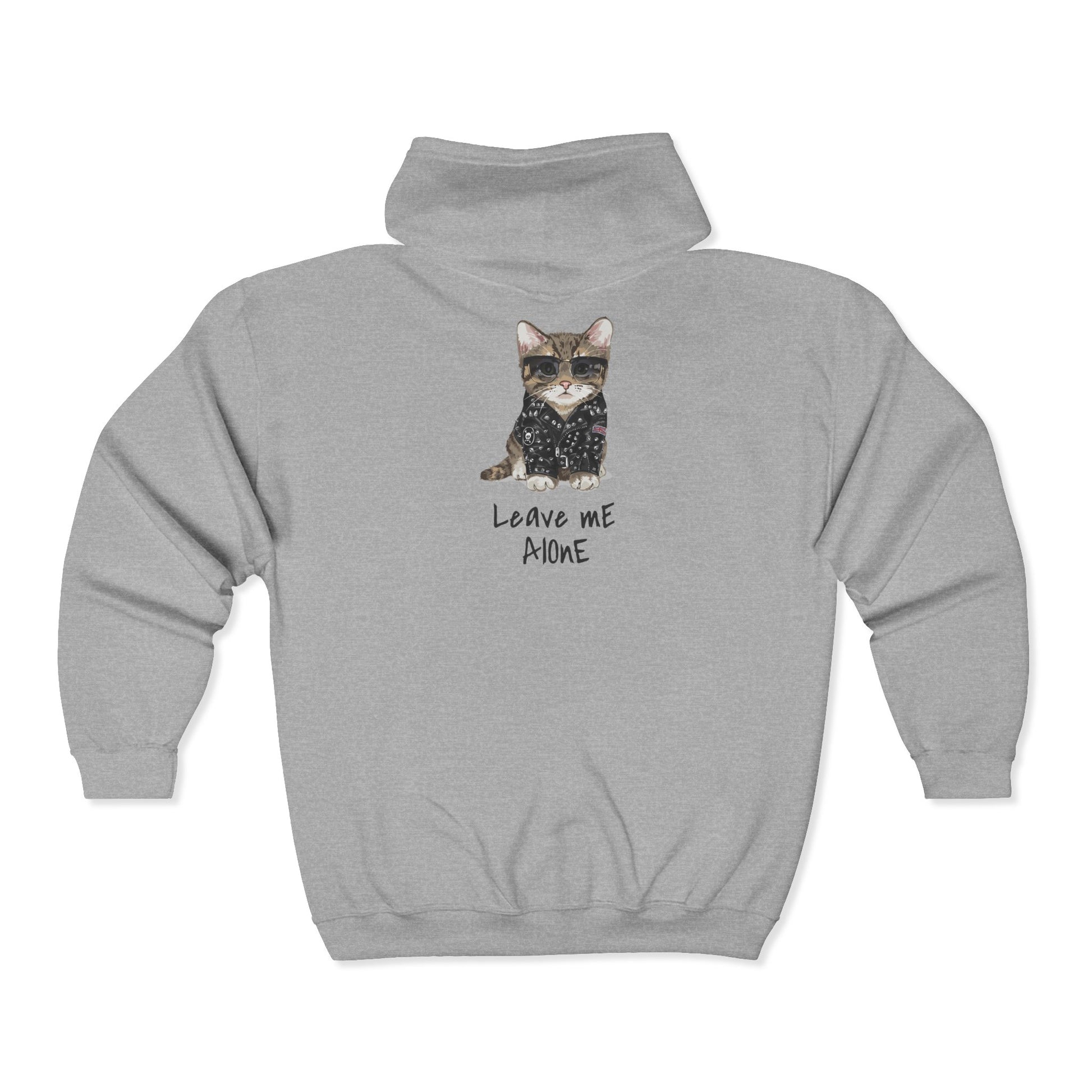 Cozy Cat Hoodie: Leave Me Alone Sweatshirt, Perfect for Cat Lovers, Gift for Pet Owners, Casual Outfit, Everyday Wear