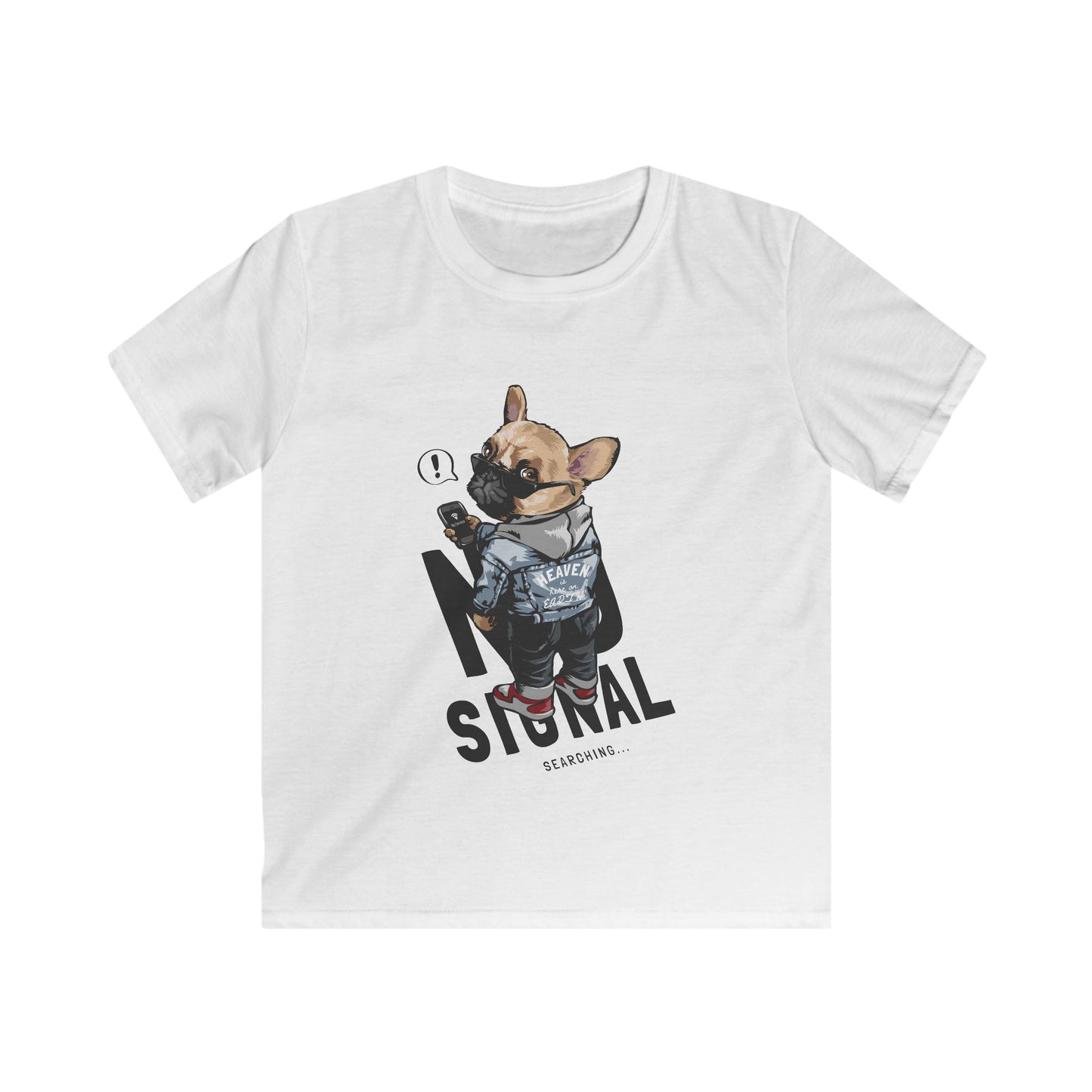 Cool Kids' Graphic Tee with Dog Design, Fun Birthday Gift, Summer Wear for Boys & Girls, Unique Casual Outfit, Cartoon Style T-Shirt White