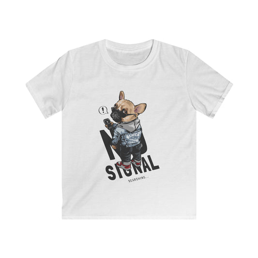 Cool Kids' Graphic Tee with Dog Design, Fun Birthday Gift, Summer Wear for Boys & Girls, Unique Casual Outfit, Cartoon Style T-Shirt White