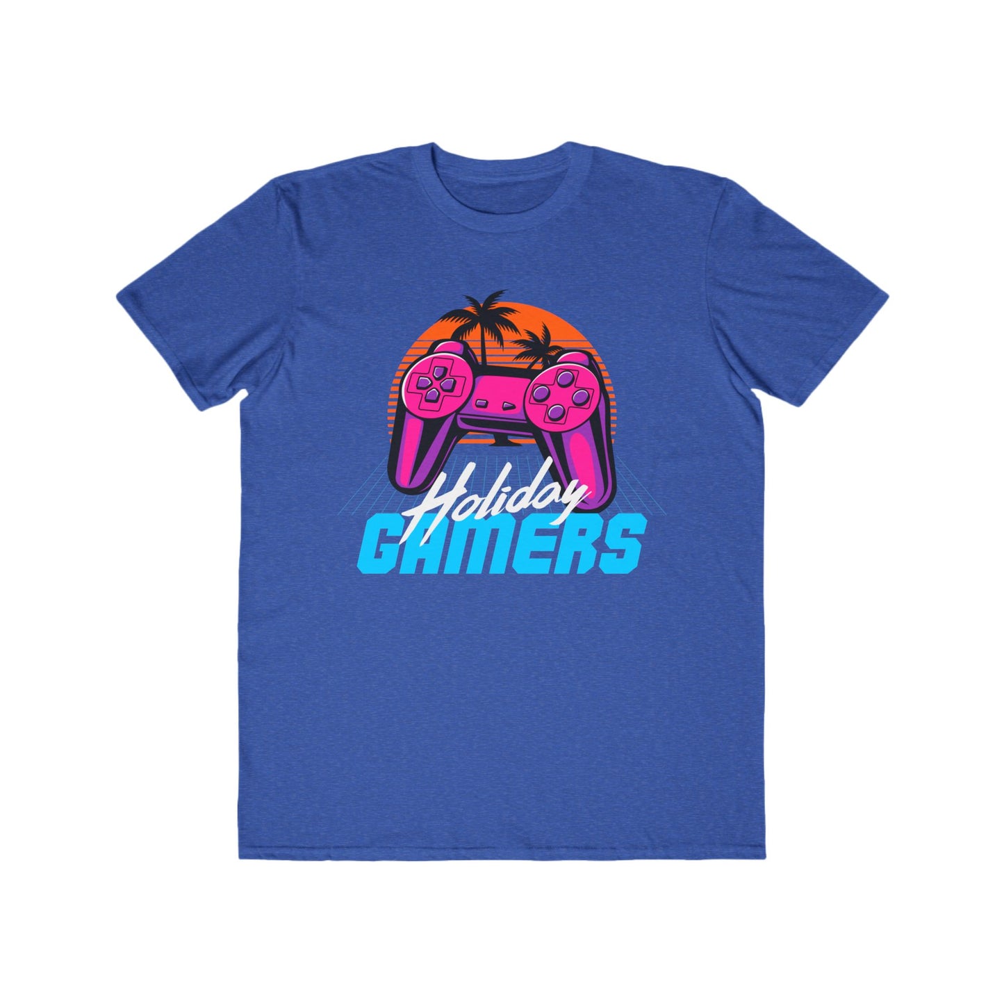 Men's Gaming Holiday Tee, Perfect for Gamers, Summer Vibes, Gift for Birthdays, Casual Wear, Collector's Item Heather Blue
