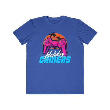 Men's Gaming Holiday Tee, Perfect for Gamers, Summer Vibes, Gift for Birthdays, Casual Wear, Collector's Item Heather Blue
