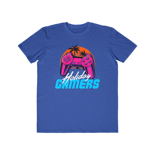 Men's Gaming Holiday Tee, Perfect for Gamers, Summer Vibes, Gift for Birthdays, Casual Wear, Collector's Item Heather Blue