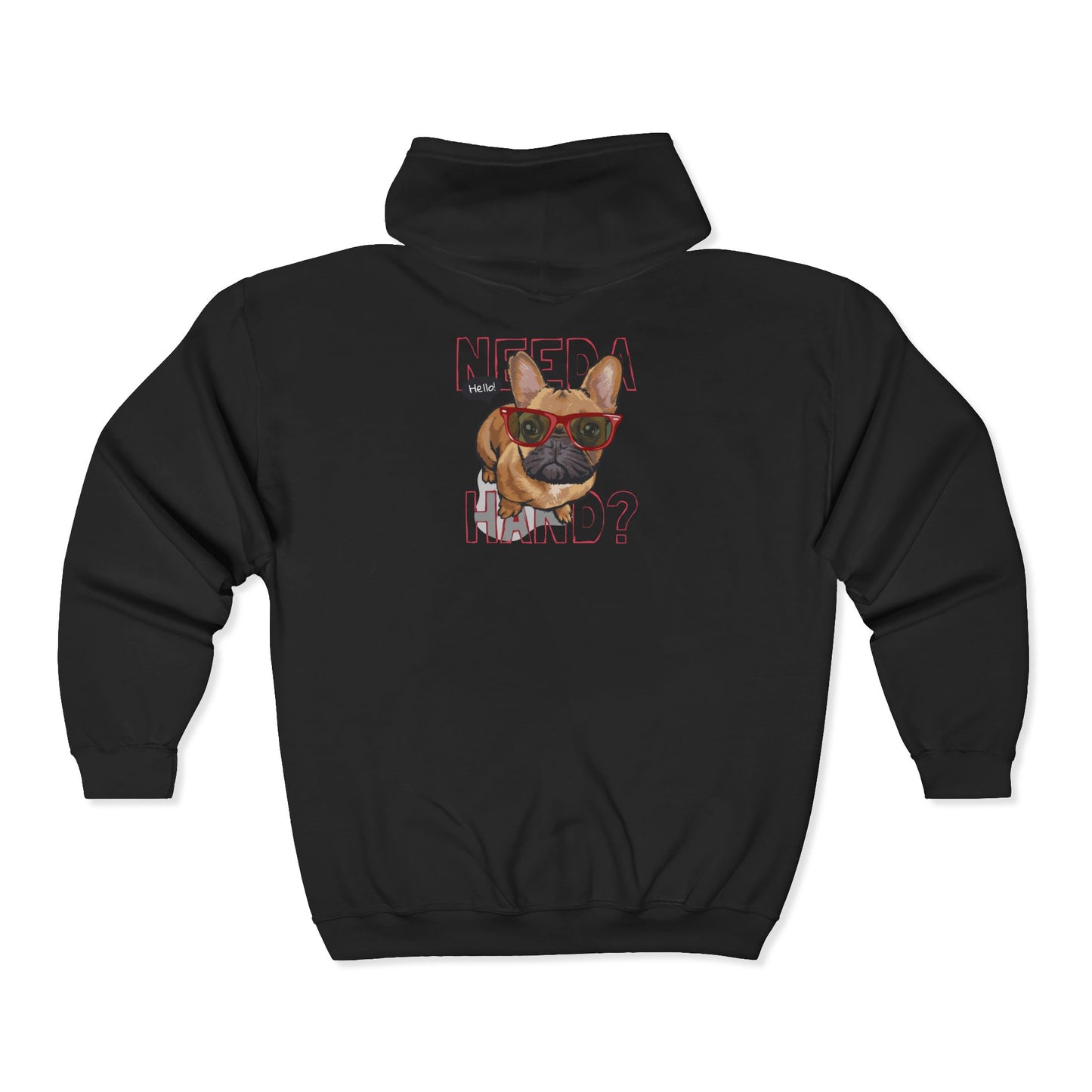 Cool Dog Lover's Full Zip Hoodie, Pet Sweatshirt, Gift for Dog Owners, Relaxed Casual Wear, Funny Animal Apparel