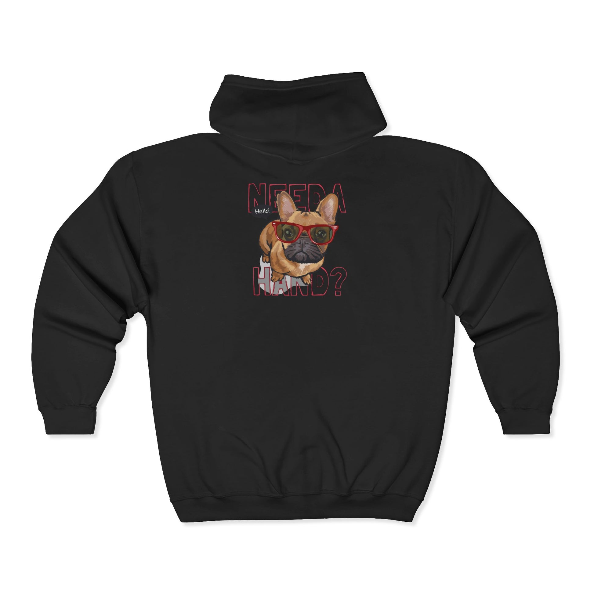 Cool Dog Lover's Full Zip Hoodie, Pet Sweatshirt, Gift for Dog Owners, Relaxed Casual Wear, Funny Animal Apparel