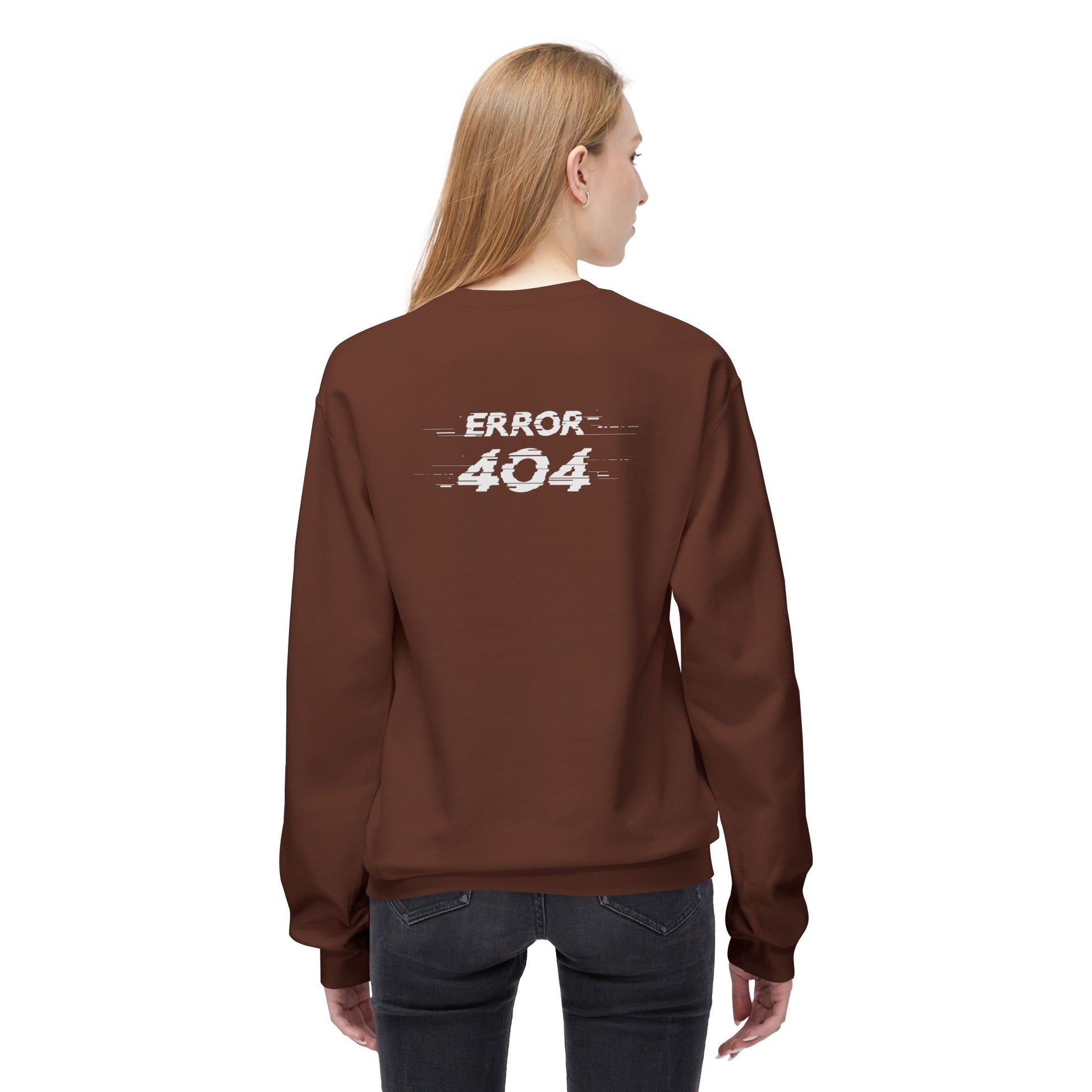 Error 404 Crewneck Sweatshirt, Funny Gift for Tech Lovers, Unisex Fleece Sweater, Casual Outfit, Geeky Humor Clothing