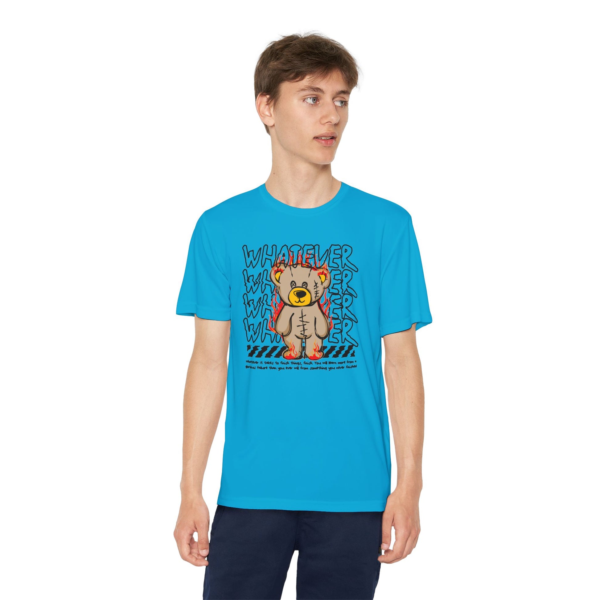 Bear Youth Graphic Tee, Motivational Tee for Kids, Fun Animal Print Shirt, Gift for Young Competitors, Casual Everyday Wear
