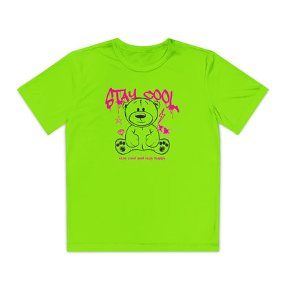 Youth Tee - Stay Cool Bear | Trendy Kids Shirt, Fun Tee for Boys and Girls, Casual Wear, Birthday Gift, Summer Style Lime Shock