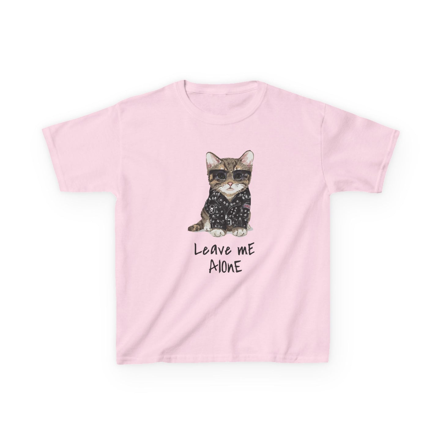 Cat Lover Kids Tee - "Leave Me Alone" Shirt, Funny Kids Apparel, Gift for Cat Lovers, Cute Cat Shirt for Kids, Animal Lover T-Shirt