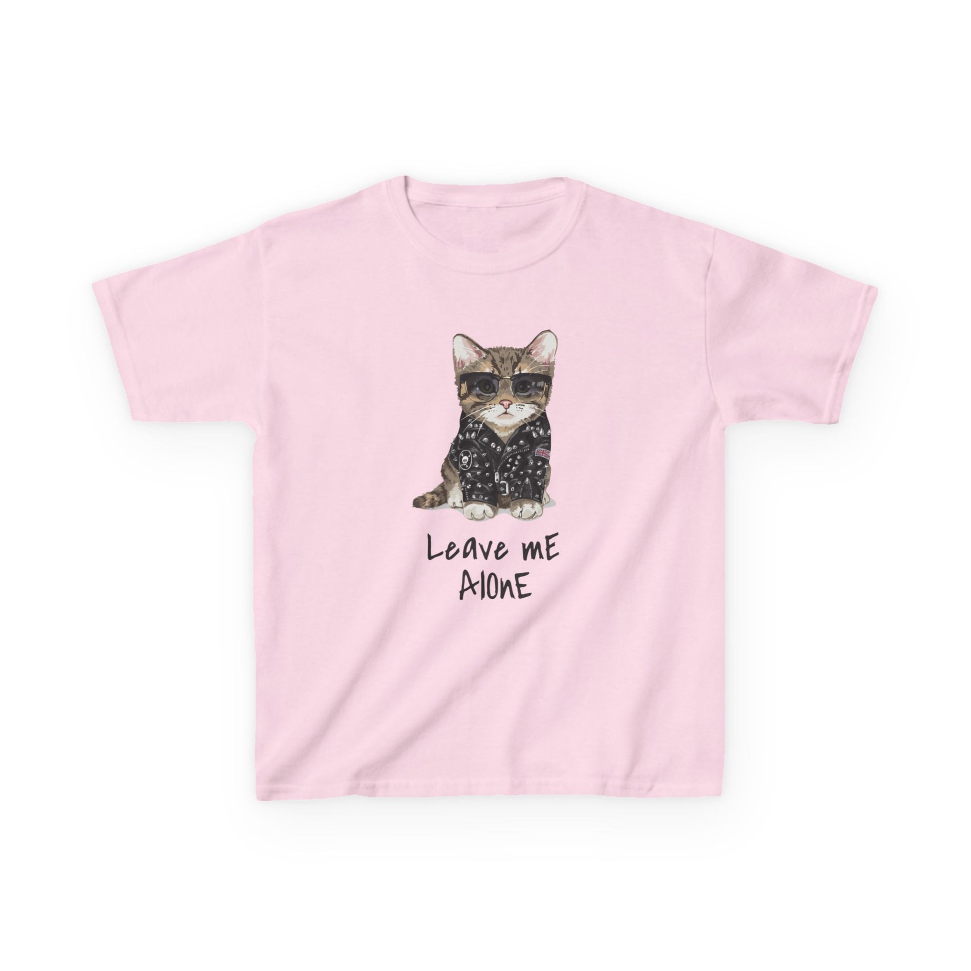 Cat Lover Kids Tee - "Leave Me Alone" Shirt, Funny Kids Apparel, Gift for Cat Lovers, Cute Cat Shirt for Kids, Animal Lover T-Shirt