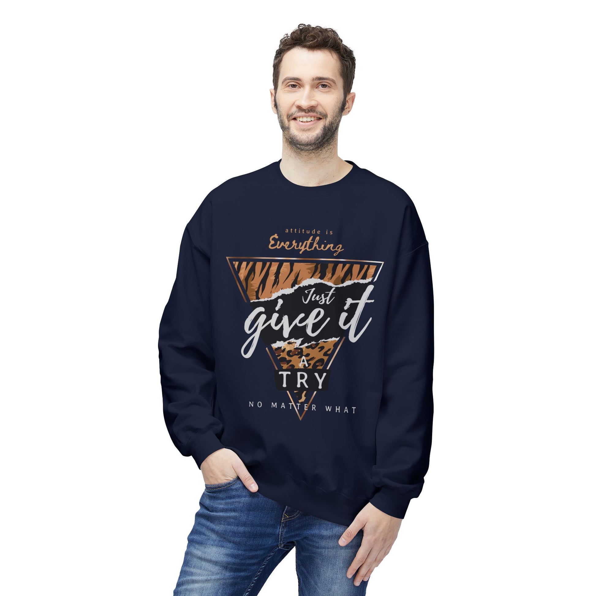 Motivational Crewneck Sweatshirt, Cozy Fleece Top, Inspirational Gift, Chill Vibes, Unisex Apparel, Perfect for Every Occasion